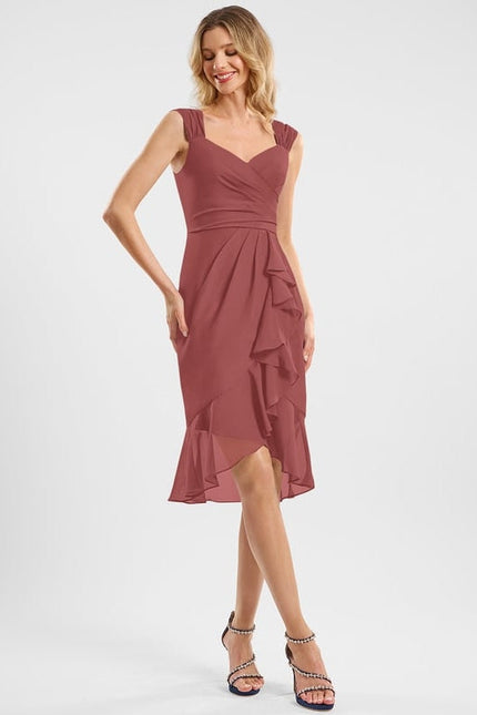 Robe de Soirée Mousseline Frisée