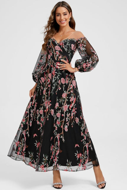 Robe de Soirée Florale Bohème