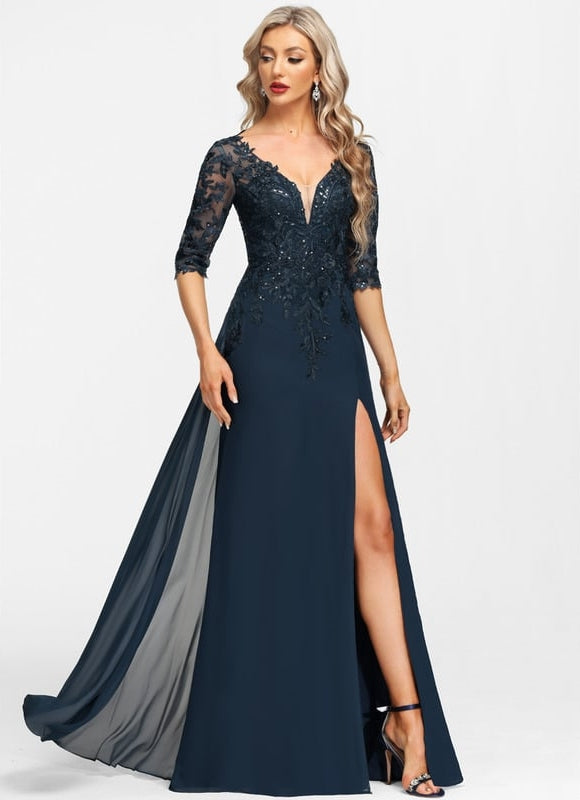 Robe de Soirée Velours Ébène - gallery 4