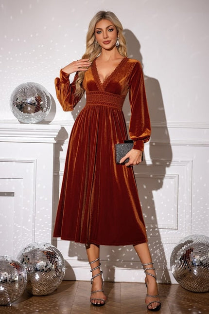 Robe de Soirée Velours Cuivrée - gallery 6