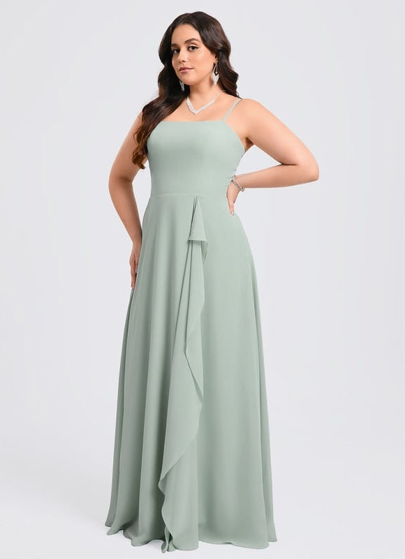 Robe de Soirée Fluide Vert Deau - gallery 8