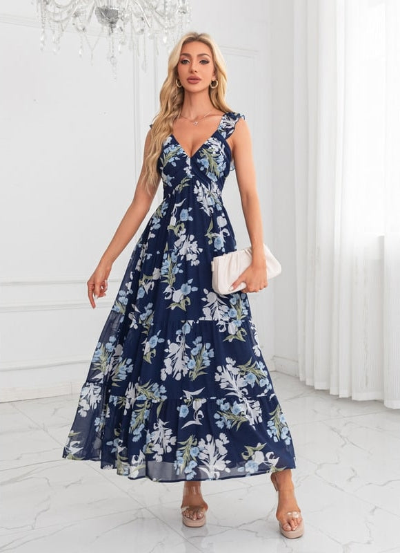 Robe de Soirée Maxi Florale Chic - gallery 3
