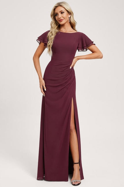 Robe de Soirée Longue Bordeau Chic