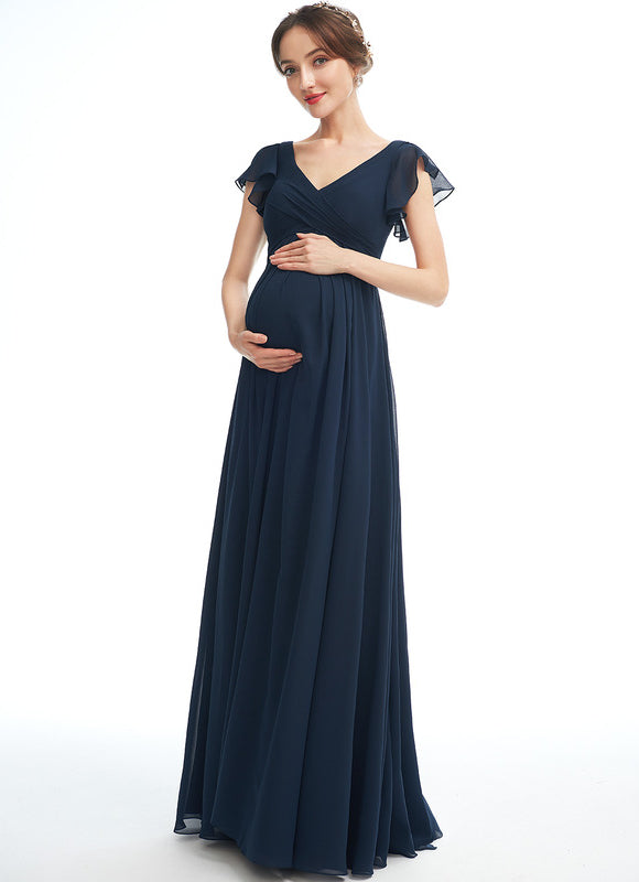Robe de Soirée Flottante Rosée