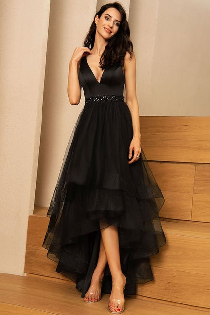 Robe de Soirée Noir Élégance Tulle - gallery 1