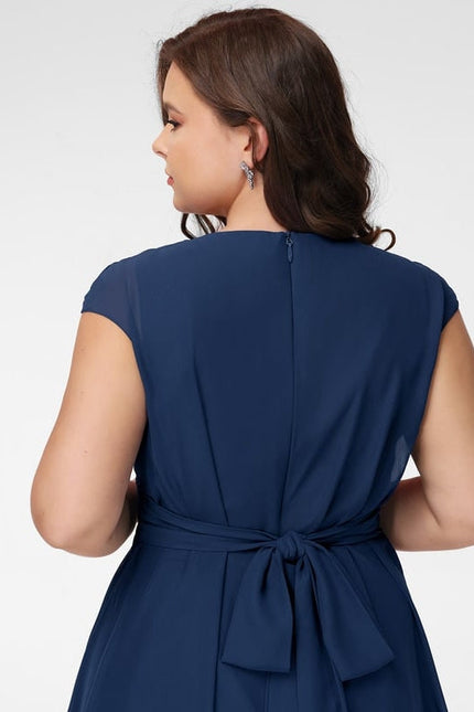 Robe De Soirée Mousseline Rouge - gallery 8