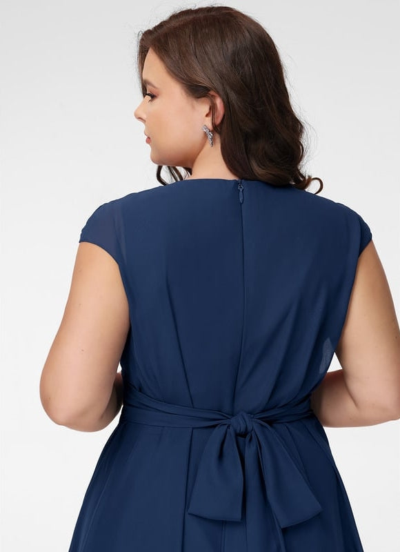 Robe De Soirée Mousseline Rouge - gallery 8