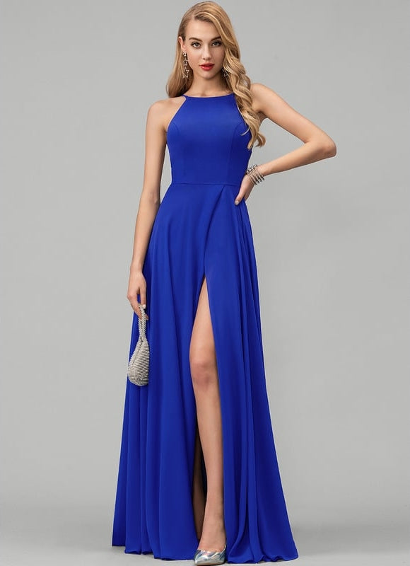 Robe de Soirée Azure Élégante - gallery 1