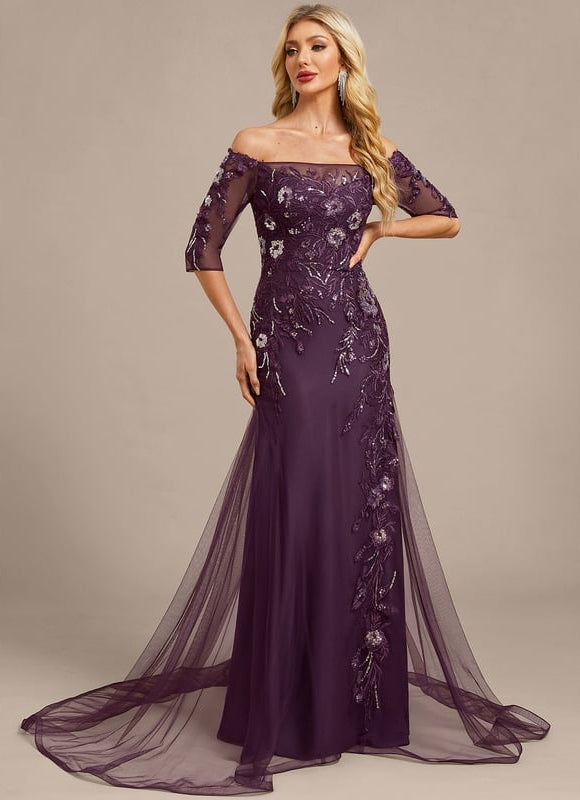 Robe de Soirée Violette Élégante - gallery 5