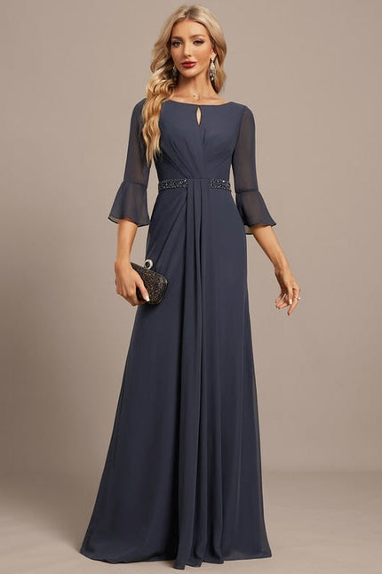 Robe de Soirée Nuit Marine Élégante