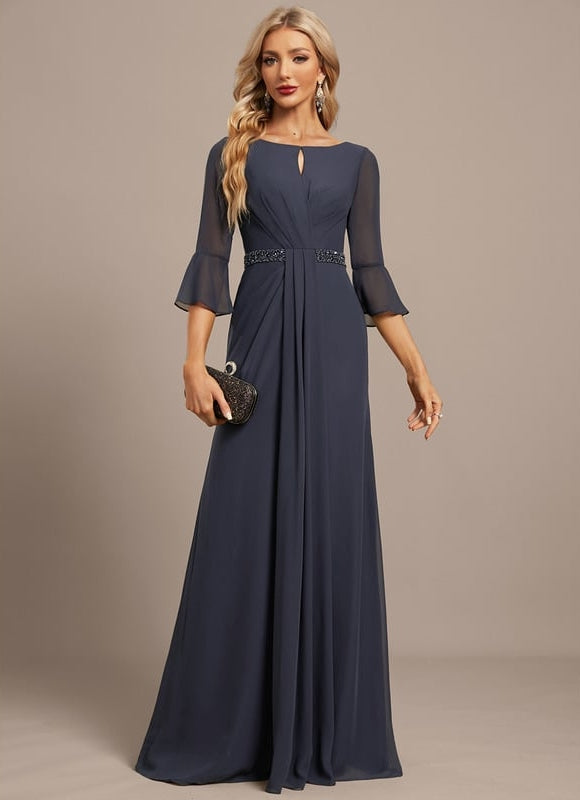 Robe de Soirée Nuit Marine Élégante