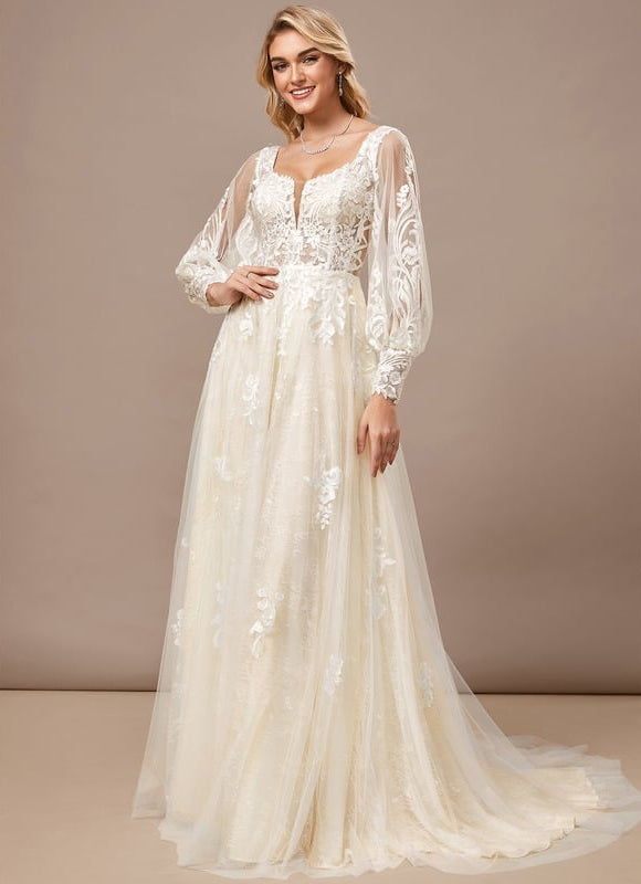 Robe de Soirée Éthérée Crémeuse