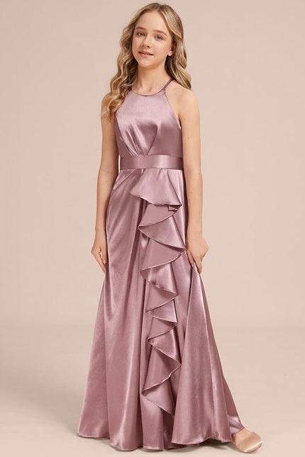 Robe de Soirée Satin Lilas