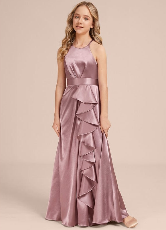 Robe de Soirée Satin Lilas