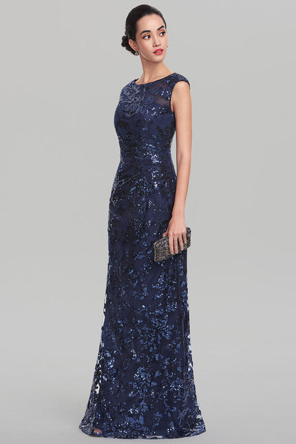 Robe Longue Bleue Pailletée Soirée - gallery 1