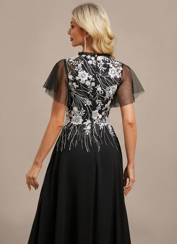 Robe de Soirée Noire Brodée - gallery 6