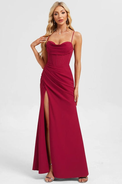 Robe De Soirée Rouge Moulante - gallery 1