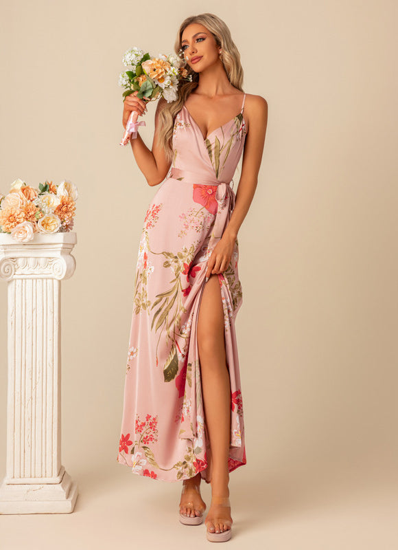 Robe de Soirée Floral Satinée - gallery 4