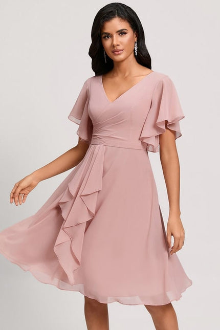 Robe De Soirée Mousseline Rouge