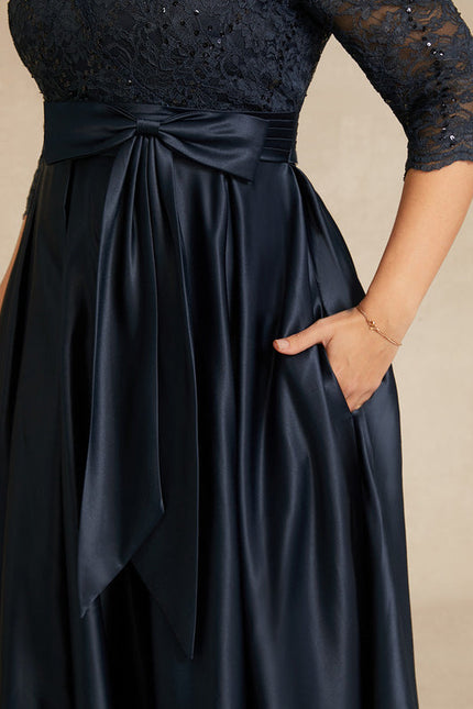 Robe de Soirée Satinée Étoilée - gallery 9