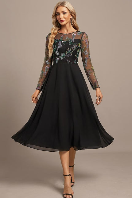 Robe de Soirée Florale Aérienne - gallery 2