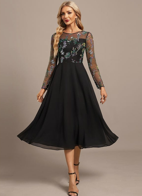 Robe de Soirée Florale Aérienne - gallery 2