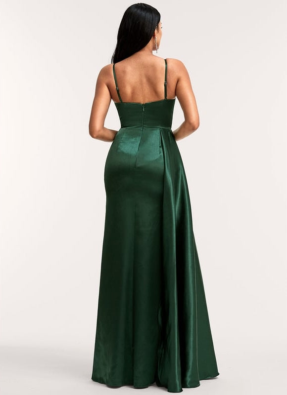 Robe de Soirée Dorée Fluide - gallery 2