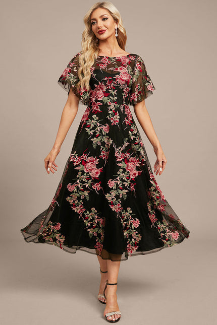 Robe de Soirée Nocturne Florale