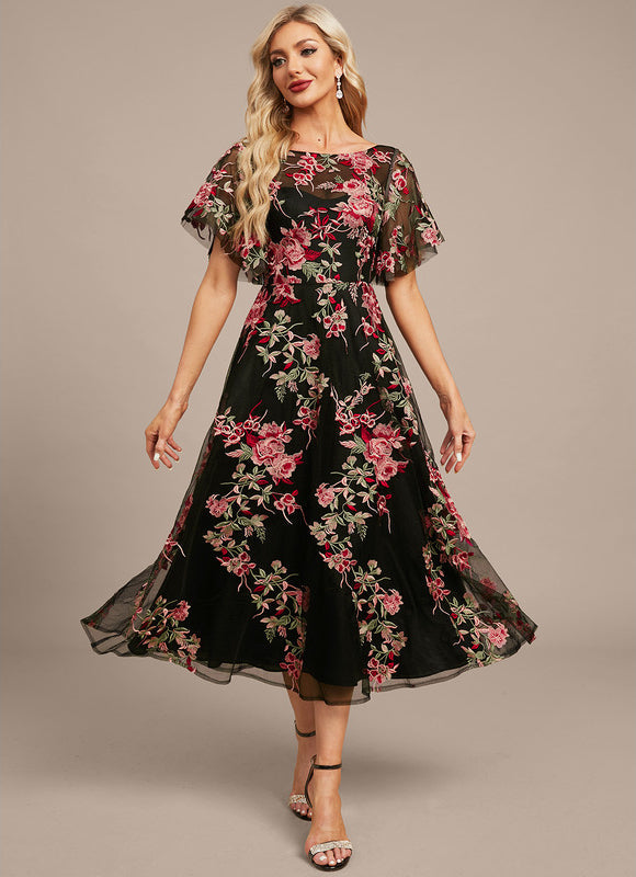 Robe de Soirée Nocturne Florale