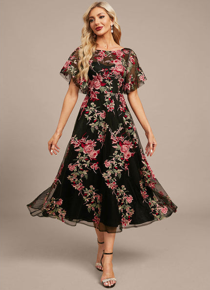 Robe de Soirée Nocturne Florale