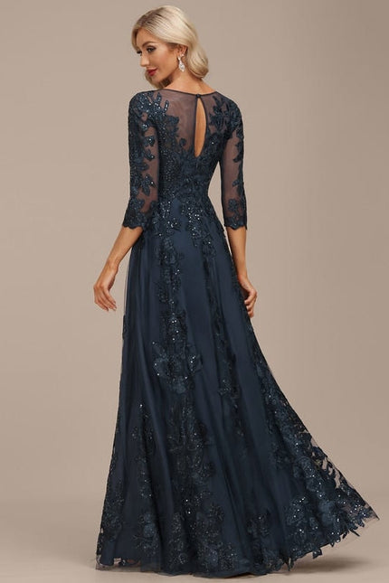 Robe de Soirée Marine Étoilée - gallery 3