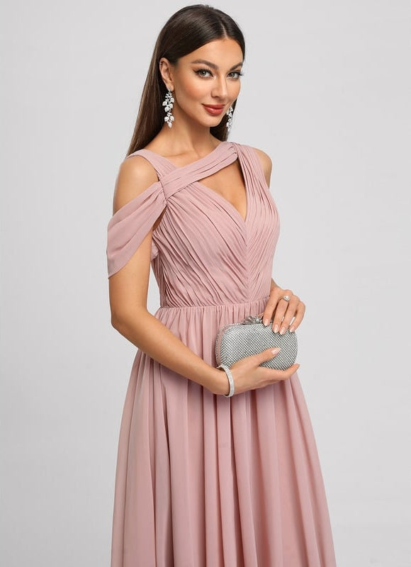 Robe Rose Pale De Soirée - gallery 4