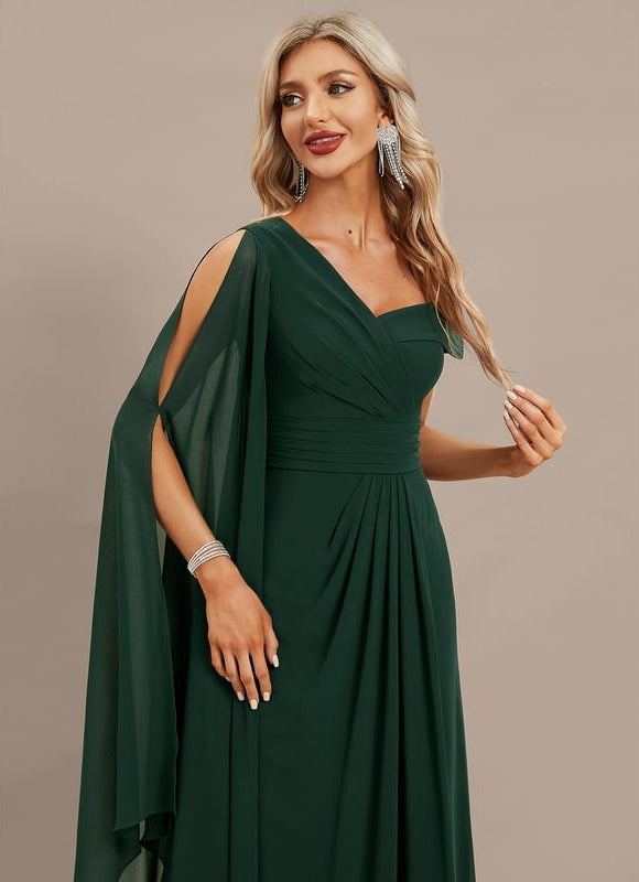 Robe de Soirée Col Évasé Élégance - gallery 1