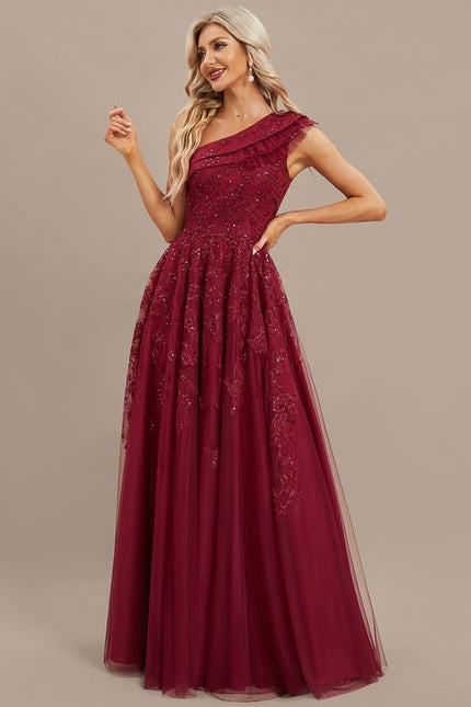 Robe de Soirée Bordeaux Étoilé - gallery 4