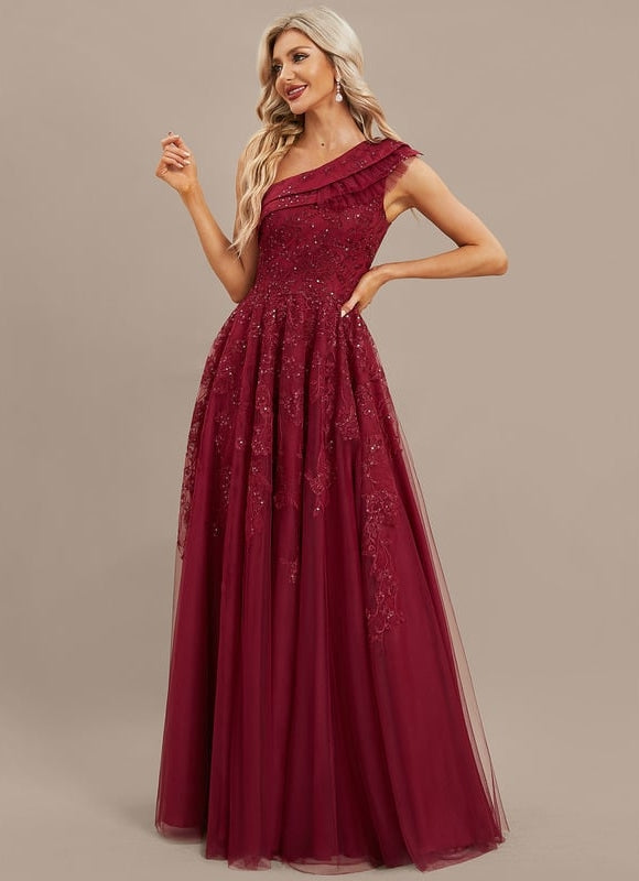Robe de Soirée Bordeaux Étoilé - gallery 4