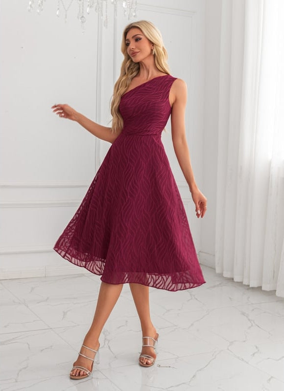 Robe de Soirée Trapèze Bordeaux