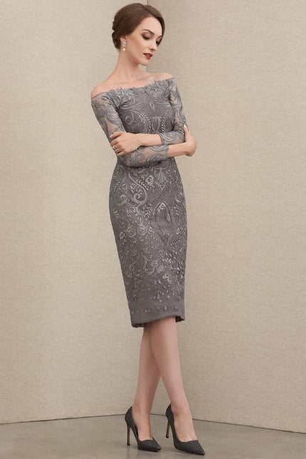 Robe de Soirée Gris Élégance Chic - gallery 6