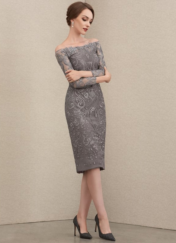 Robe de Soirée Gris Élégance Chic - gallery 6