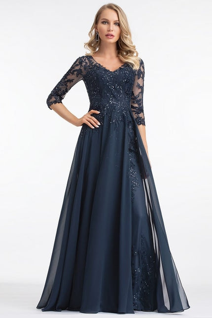 Robe de Soirée Élégance Marine - gallery 1