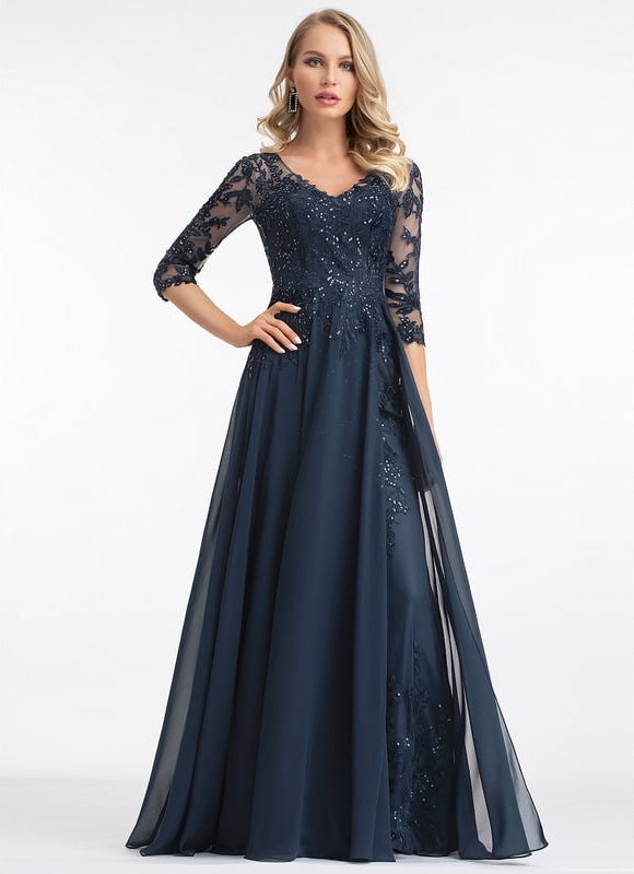 Robe de Soirée Élégance Marine - gallery 1