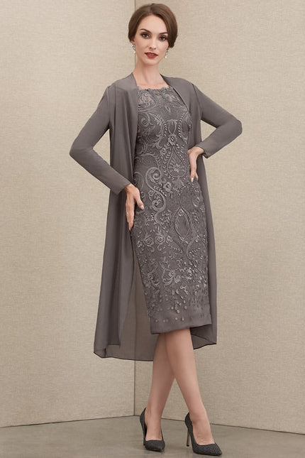 Robe de Soirée Gris Élégance Chic - gallery 4