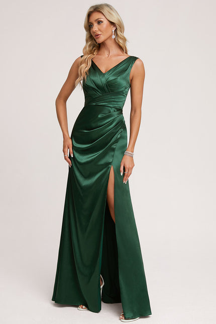 Robe de Soirée Dorée Fluide - gallery 1