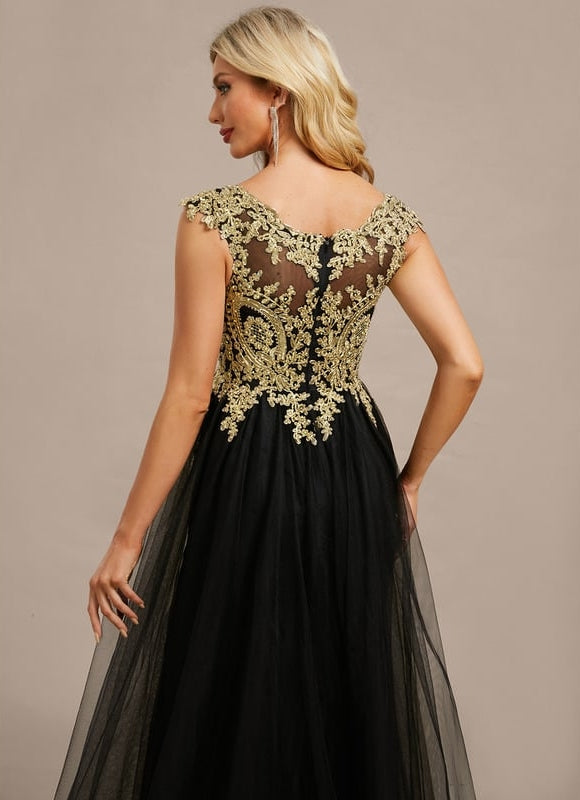 Robe de Soirée Éblouissante Noire - gallery 7