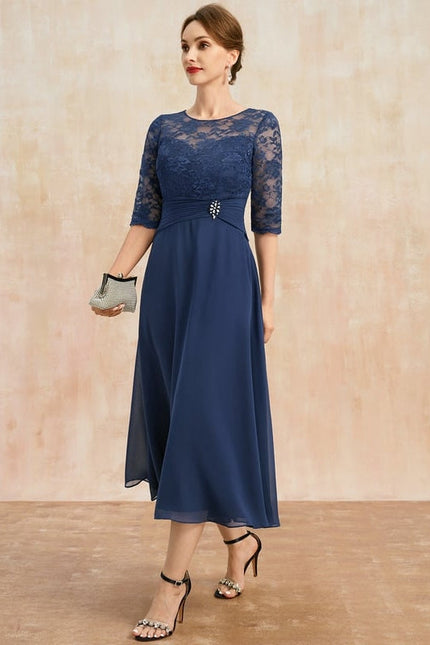 Robe de Soirée Marine Élégante - gallery 4