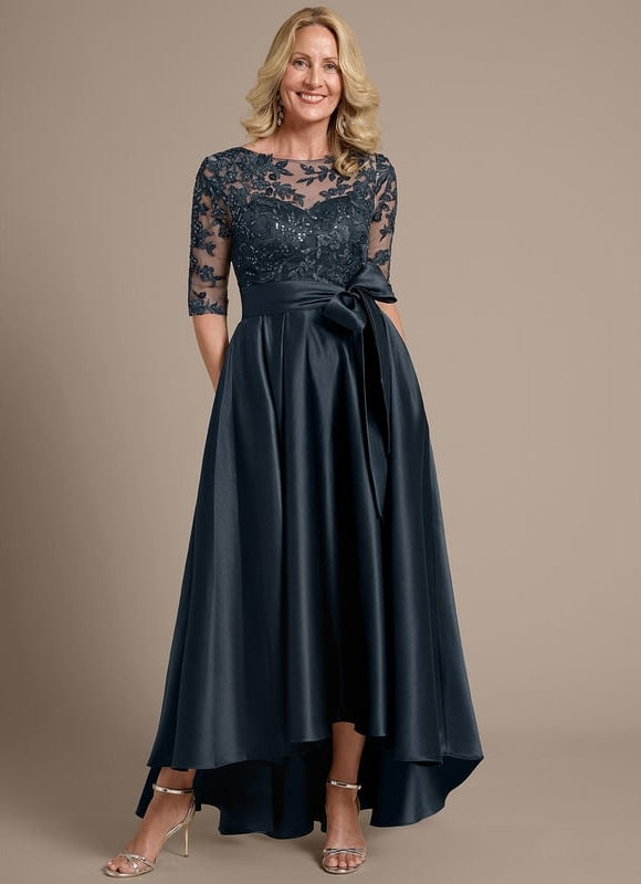 Robe de Soirée Illusion Satinée - gallery 3