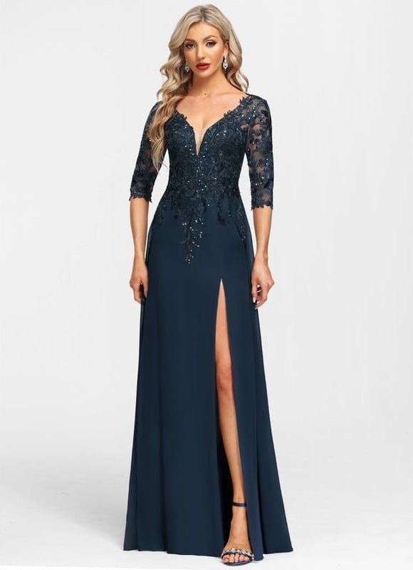 Robe de Soirée Velours Ébène - gallery 2