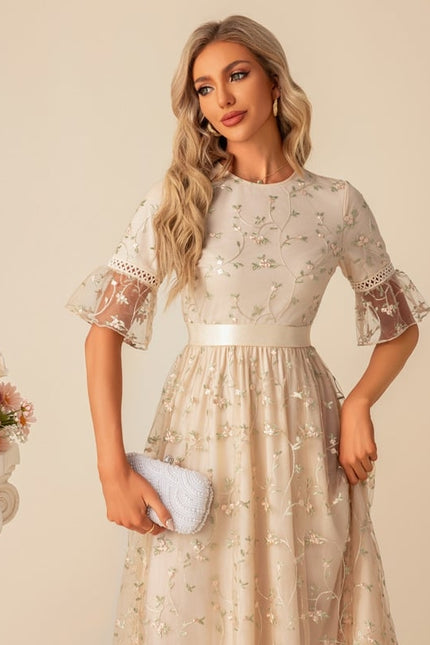 Robe de Soirée Fleurie Éthérée - gallery 2