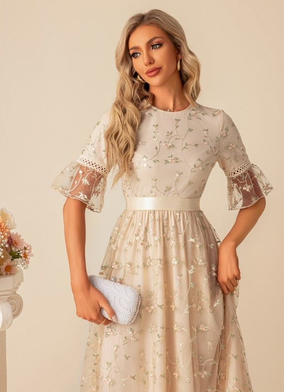 Robe de Soirée Fleurie Élégante - gallery 2