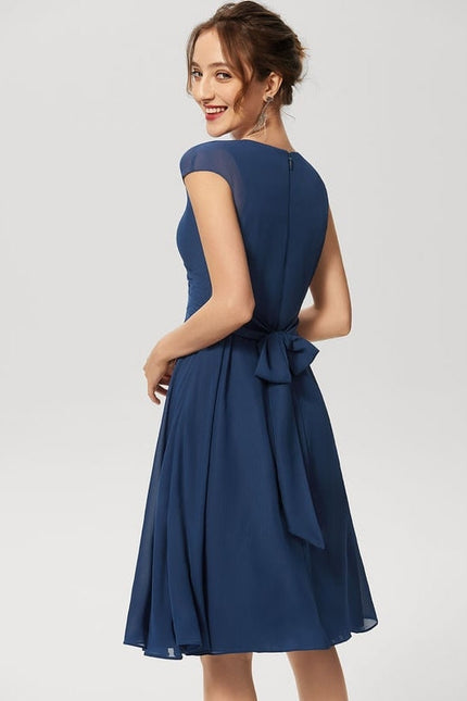 Robe De Soirée Mousseline Rouge - gallery 3