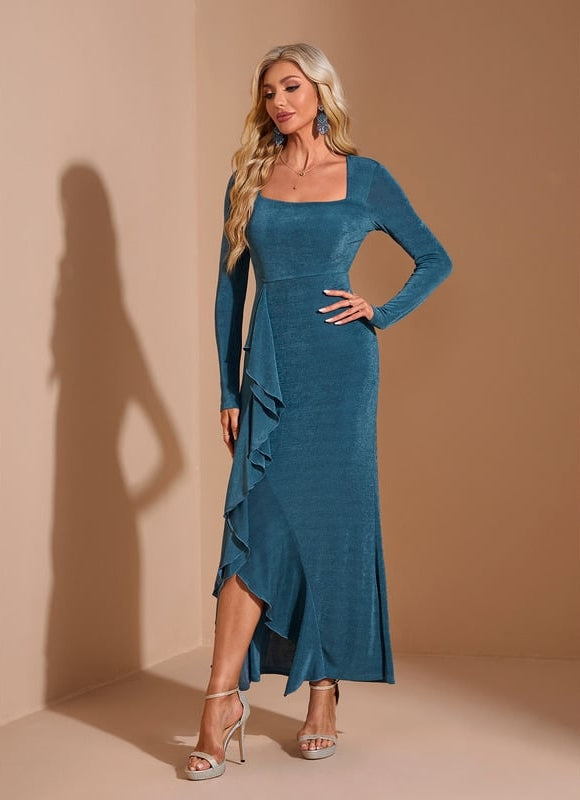 Robe de Soirée Asymétrique Velours - gallery 5
